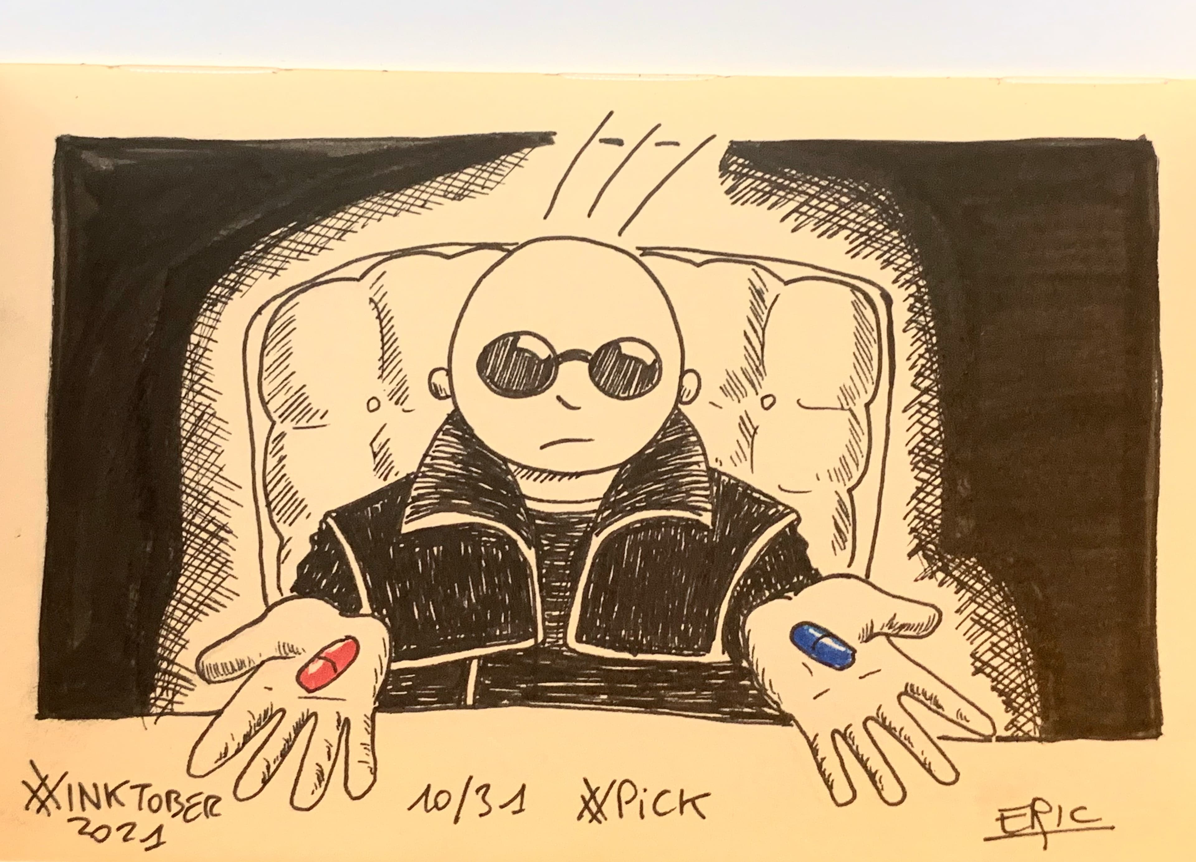 Inktober 2021 · Jour 10 — Choix · Matrix