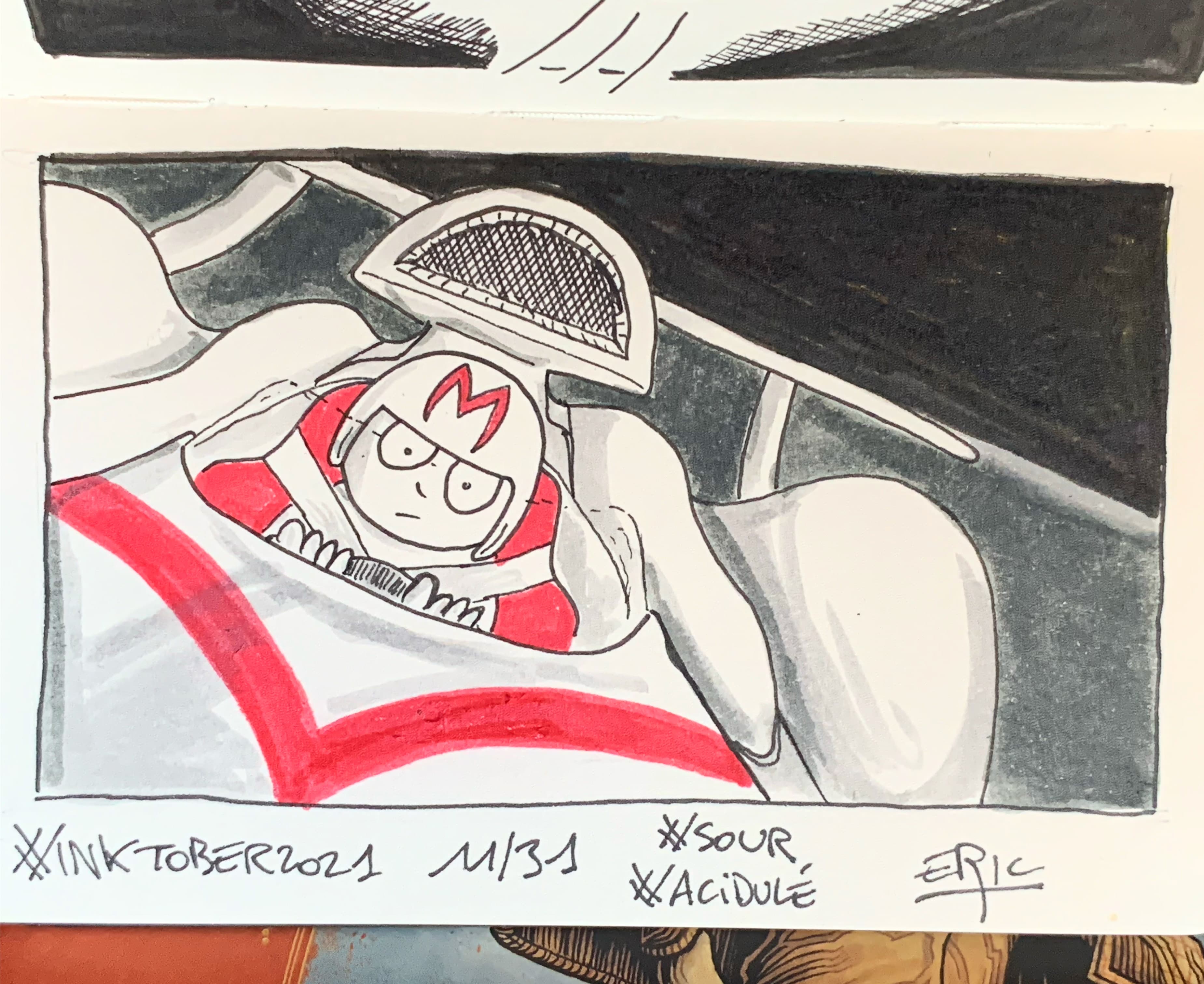 Inktober 2021 · Jour 11 — Acidulé · Speed Racer